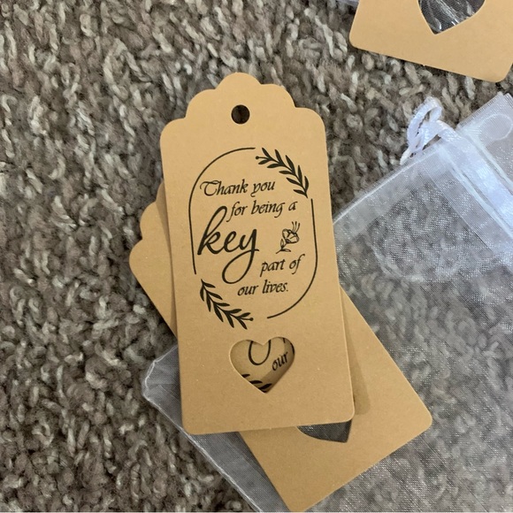 Angel Heart Keychain with Organza Gift Bags and Thank You Favor Tags Gifts 48 - Picture 6 of 10